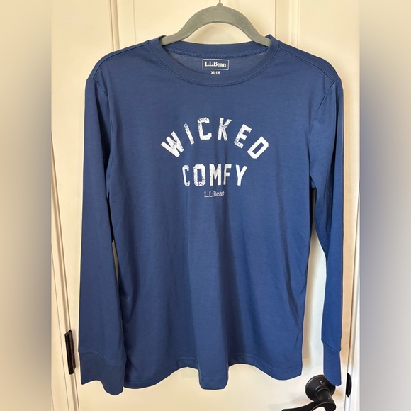 L.L Bean Kids Long Sleeve Wicked Comfy Tee Shirt Size XL - Picture 1 of 4